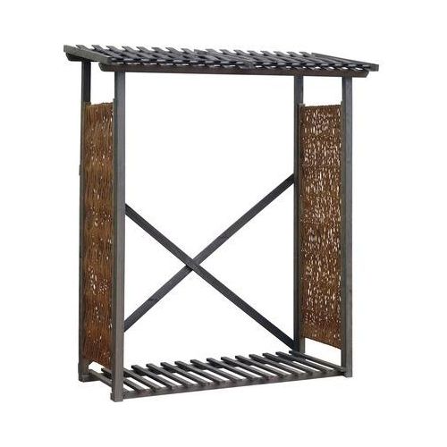 Kaminholzunterstand aus Weide 140 x 57 x 195/210 cm