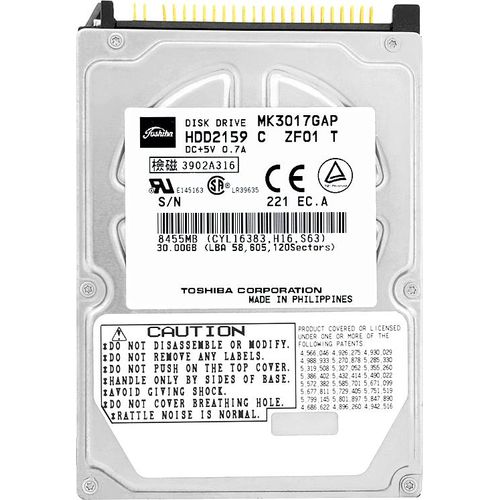 Festplatte Toshiba MK3017GAP 30GB 4200RPM 2MB ATA 2,5