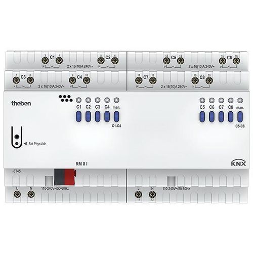 Theben RM 8 U KNX 8-fach C-Last Schaltaktor, FIX2 (4940215)