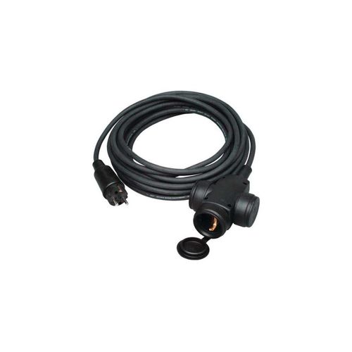 KoppKopp H07RN-F Schwarz 10 m Dreifach-Bipolar-Verlängerungskabel Kopp H07RN-F Schwarz 10 m