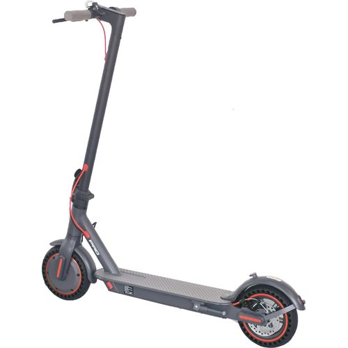 Schwarz Faltbarer Elektroroller HT-T4 Electric Scooter 8.5 Zoll Vollgummireifen Elektroscooter 36V 7.5Ah APP E-Scooter 25-30km
