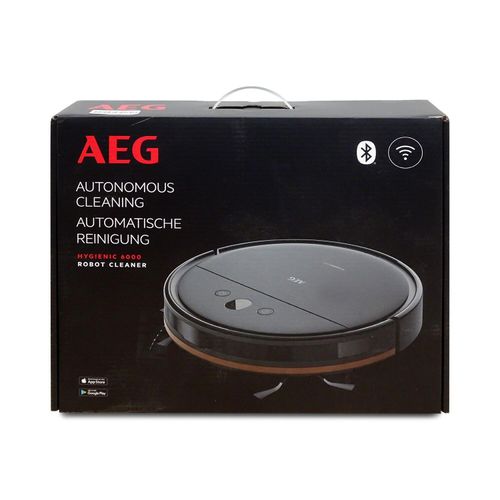 AEG AR61UW1DG Staubsaugerroboter, Gyroskop + Kamera, Lithium-Akku, 14,4 V, Autonomie 120 min, Wassertank 0,25 l, iOS/Android-App, 2 motorisierte Bürst