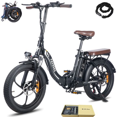 E-bike klapprad 20 zoll Akku 36 V 18 Ah 648 Wh Rostfreie Aluminiumlegierung Wasserdicht IPX5 bis zu 120 - 150 km Pedelec 7 Gang, Schwarz