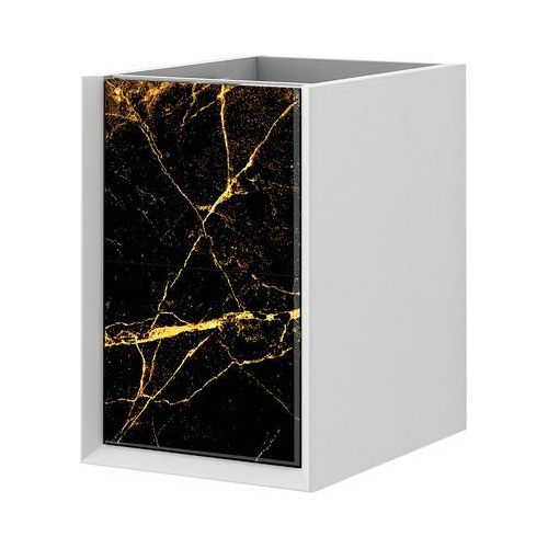 Unterschrank Baden Haus Bellagio 35 cm breit Steingold fertig montiert 54878