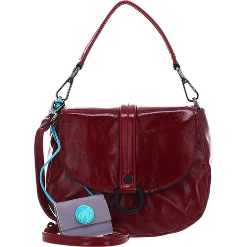 Gabs Leder Umhängetasche Handtasche Bea Glass Tube Black Crossbody Bag Lambrusco dunkelrot