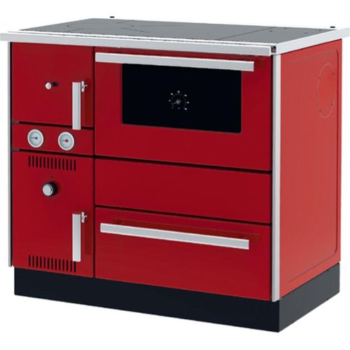 Holzofen (7,44 kW) + Boiler (20,1 kW) Sannover 27 kW Rot