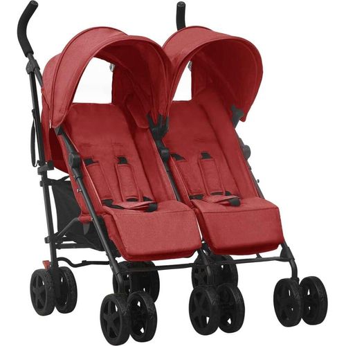 Ankonbej Geschwisterwagen Rot Stahl