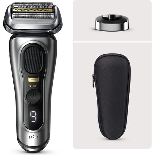 Braun Series 9 Pro+ Elektrorasierer, Ladestation, Wet & Dry, 9517s, Silber