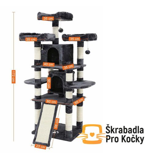 Kratzbaum Aura XL, dunkelgrau, 60x55x172 cm