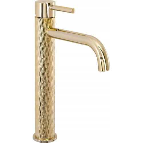 Waschtischarmatur Bad Wasserhahn Waschbecken Einhebel Mischbatterie Badarmatur Gold; 28 cm