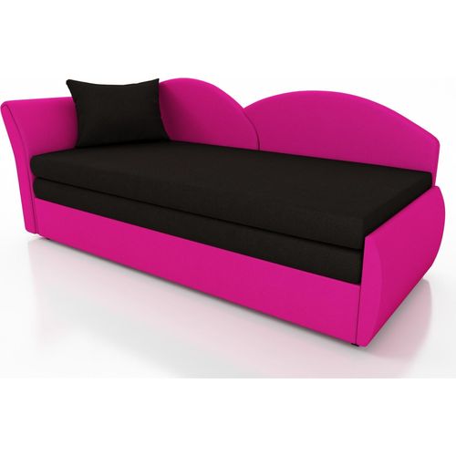 Sofa Schlafsofa inklusive Bettkasten ALINA / R- Stoff Alova Pink / Schwarz