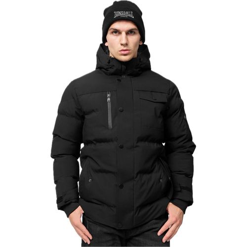 Herren Winterjacke mit Kapuze normale Passform MALLAIG Black/White XXL Lonsdale