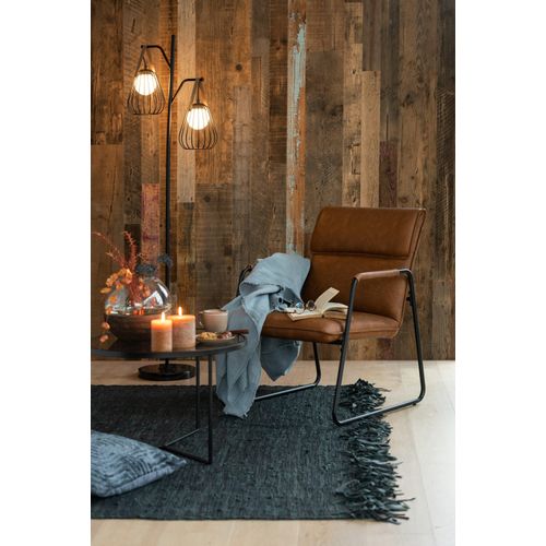 Stehlampe Ignes Stahl/Marmor Schwarz