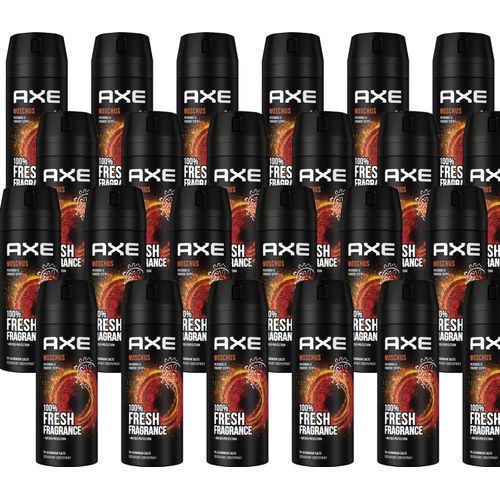 AXE Bodyspray Moschus Deo 24x 150ml Deospray Deodorant Männerdeo ohne Aluminium Herren Männer Men