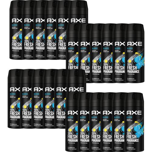 AXE Alaska Deo 24x 150ml Deospray Deodorant Bodyspray ohne Aluminium Herren Männer Men