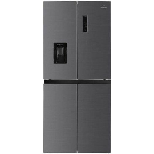 Continental Edison - CERA4D464ix Kühlschrank - 4 Türen mit Wasserspender - 464L - Gesamt ohne Frost - L79 cm x H 180 cm - Edelstahl