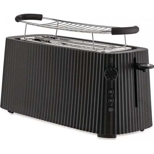 ALESSI Plissé Langer Toaster mit Brioche-Wärmer Schwarz