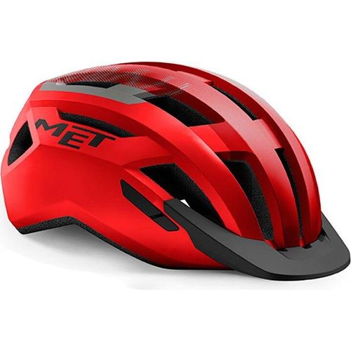 MET Fahrradhelm Allroad , Rot Schwarz, M