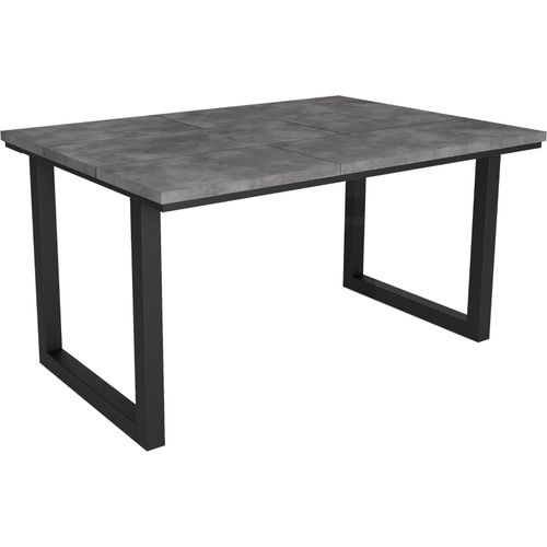 Esstische, 6 gäste, 140x90x75cm, Robust und stabil, Zementgrau , Industrielles Stil