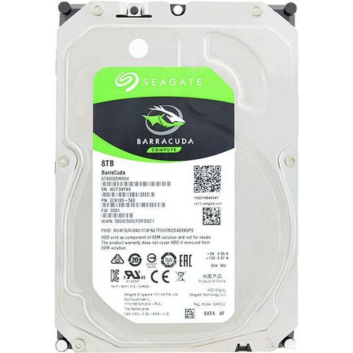 Festplatte Seagate 8Tb ST8000DM004 256Mb Cache 7200Rpm Sata III 3,5