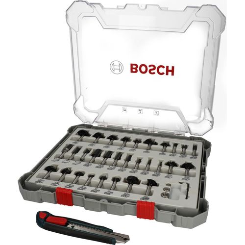 Bosch Fräser-Set, 30-teilig, inklusive gratis Cuttermesser