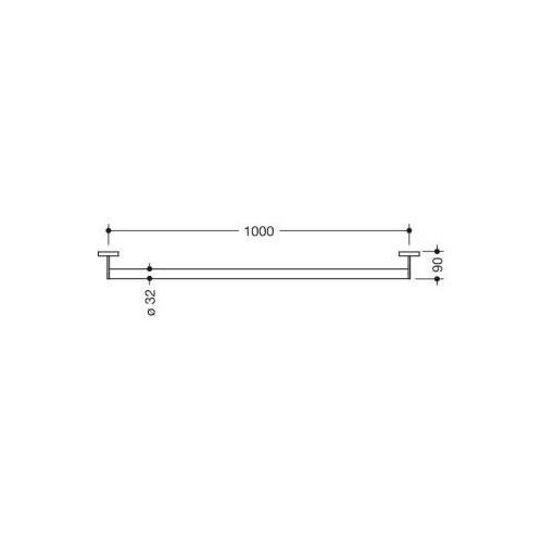 HEWI 900.36.01560 DX Mobiler Haltegriff, D:32,