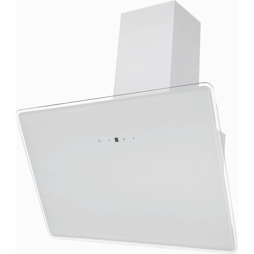 Dunstabzugshaube 80 cm kopffreie Schräghaube Weiß A++ Umluft LED Respekta
