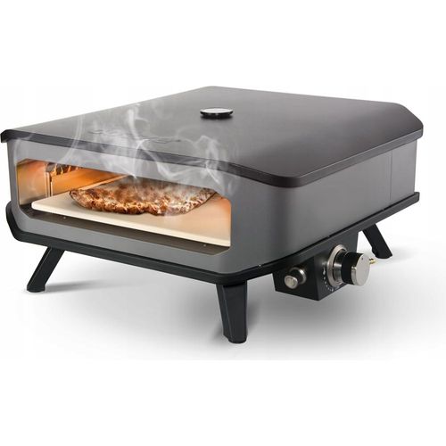 Tragbarer Pizzaofen Gas Pizzastein Outdoor Gasgrill mit Thermometer Backofen