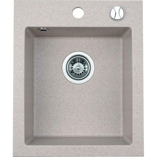 Einbauspüle Granitspüle Küchenspüle Spülbecken Spüle 48,5x40,5; Beige
