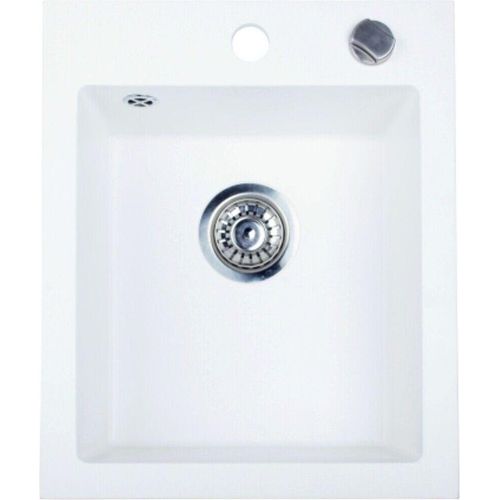 Einbauspüle Granitspüle Küchenspüle Spülbecken Spüle 48,5x40,5; Weiß