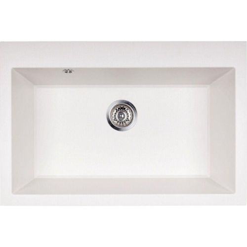 Einbauspüle Granitspüle Küchenspüle Spülbecken 75x50; Weiß