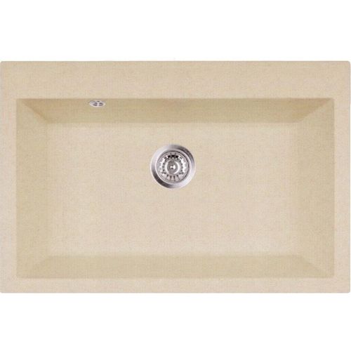Einbauspüle Granitspüle Küchenspüle Spülbecken 75x50; Beige