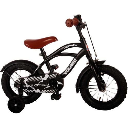 Volare Black Cruiser Kinderfahrrad - Jungen - 12 Zoll - Schwarz