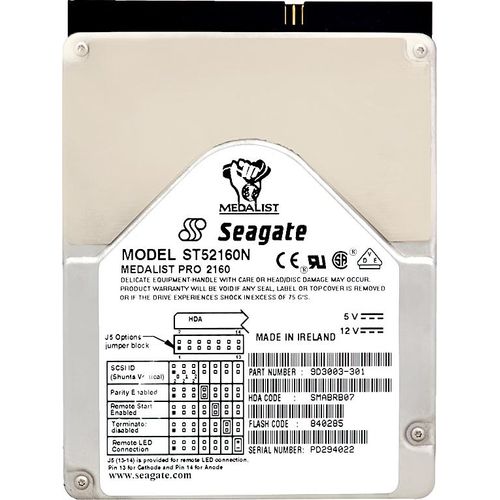 Festplatte Seagate ST52160N 2GB 128 KB Cache 5400 RPM Ultra SCSI 50 PIN 3,5''