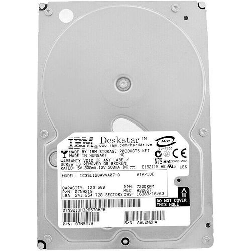 Festplatte IBM 120Gb IC35L120AVVA07-0 2MB 7200Rpm ATA 3,5