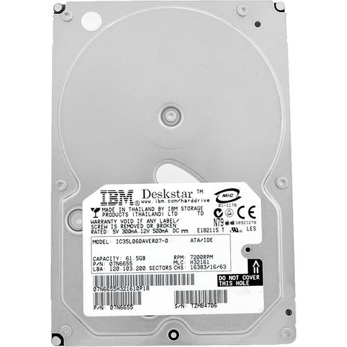 Festplatte IBM 61.5Gb IC35L060AVER07-0 2MB 7200Rpm ATA 3,5