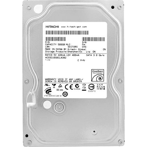 Festplatte HITACHI HCS5C1050CLA382 500GB 8Mb Cache 7200Rpm SATA II 3,5