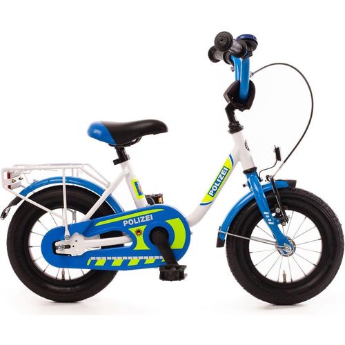 Polizei Kinderfahrrad 12 Zoll Fahrrad mit Rücktrittbremse ab 3 Jahre