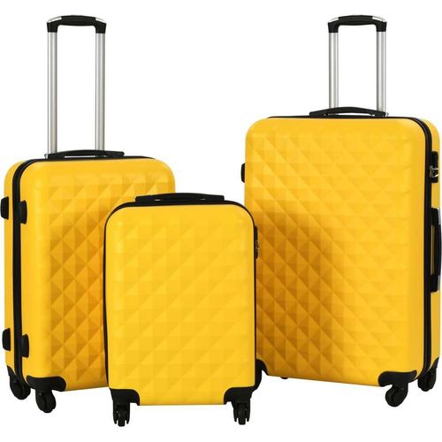 Ankonbej Hartschalen-Trolley-Set 3 Stk. Gelb ABS