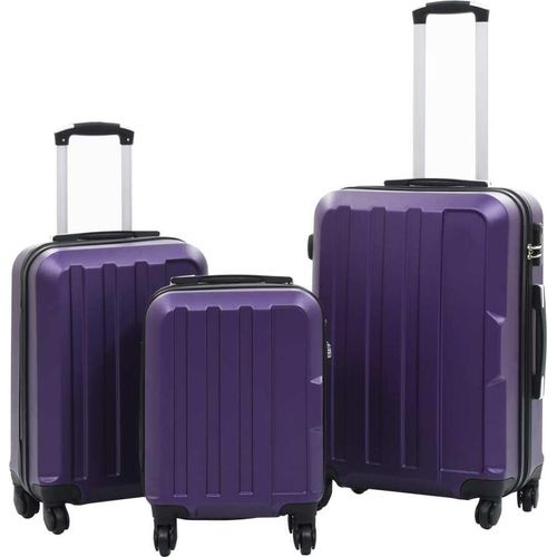 Ankonbej Hartschalen-Trolley-Set 3 Stk. Lila ABS