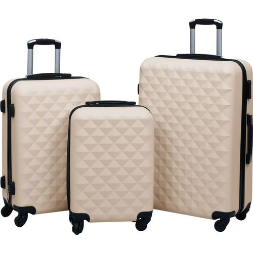 Ankonbej Hartschalen-Trolley-Set 3 Stk. Golden ABS