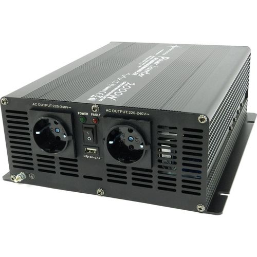 Spannungswandler 24V 230V schwarz Mod. Sinus Wechselrichter: 2000 W