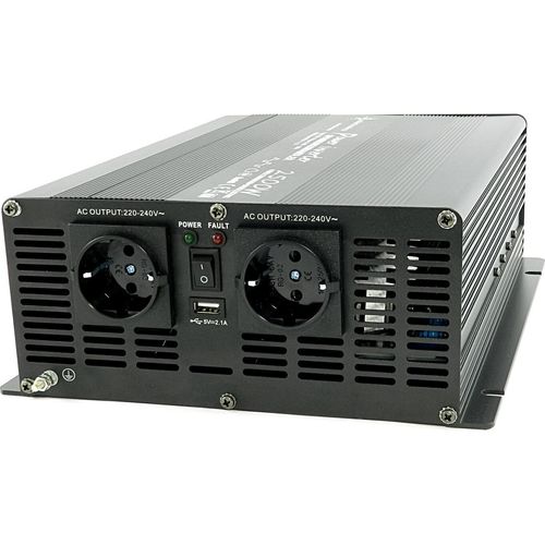 Spannungswandler 12V 230V schwarz Mod. Sinus Wechselrichter: 2500 W