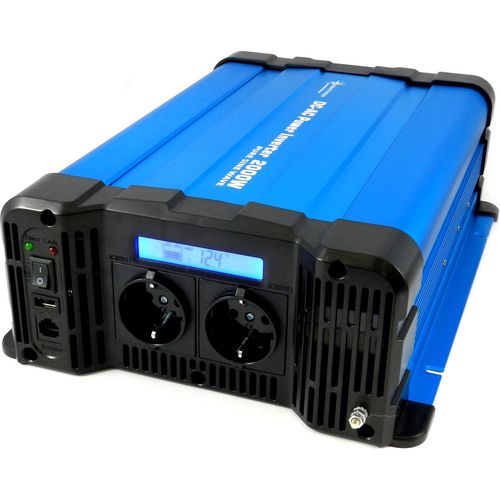 Spannungswandler 12V 230V FS Display Reiner Sinus Wechselrichter: 2000 W