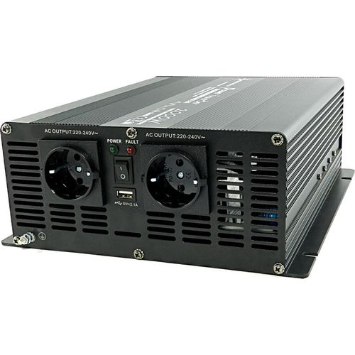 Spannungswandler 12V 230V schwarz Mod. Sinus Wechselrichter: 2000 W