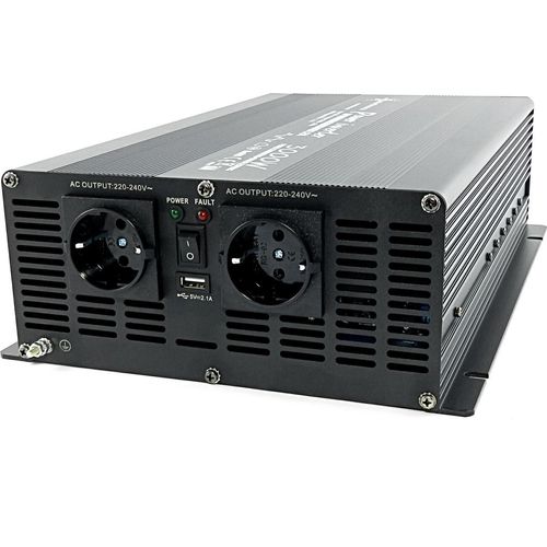 Spannungswandler 12V 230V schwarz Mod. Sinus Wechselrichter: 3000 W