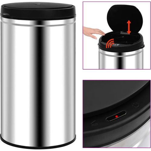 Ankonbej Automatischer Sensor-Mülleimer 60 L Edelstahl