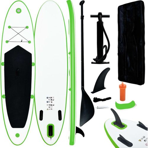 Ankonbej Aufblasbares Stand Up Paddle Board Set Grün und Weiß