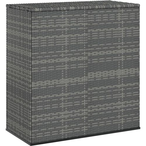 Ankonbej Garten-Kissenbox PE Rattan 100x49x103,5 cm Grau