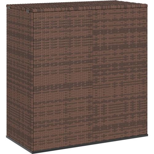 Ankonbej Garten-Kissenbox PE Rattan 100x49x103,5 cm Braun